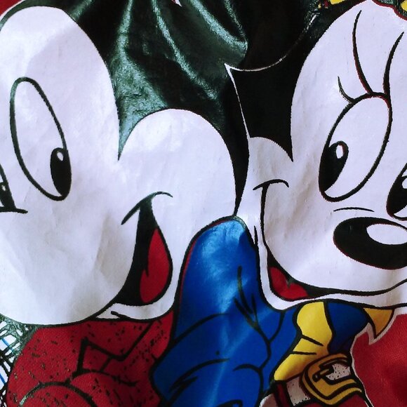 Vintage 80s Nasco Bomber Jacket Youth(10/12) Walt Disney Mickey Minnie Red Satin - Picture 15 of 16